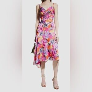 Aidan Mattox asymmetrical floral dress